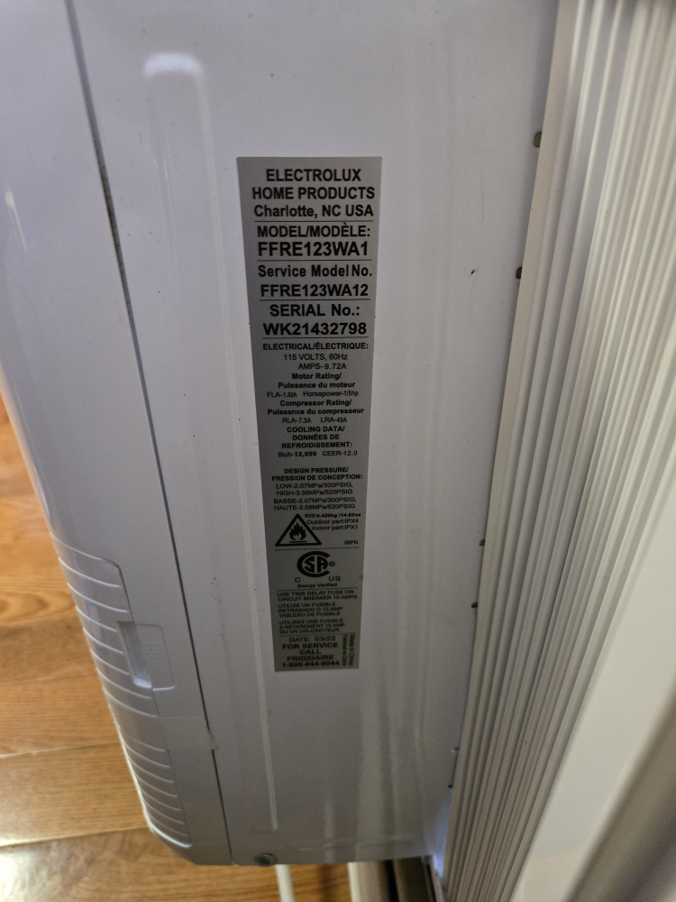 Frigidaire FFRE123WA1 Window Air Conditioner - photo 2