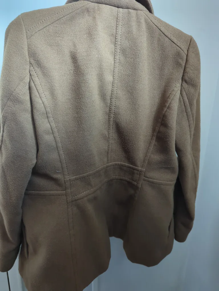H&M Brown Women's Coat Size XS image indicator(4)