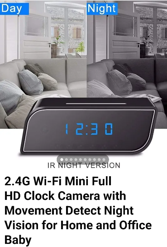 HD WiFi Clock Camera - Mini Cam thumbnail