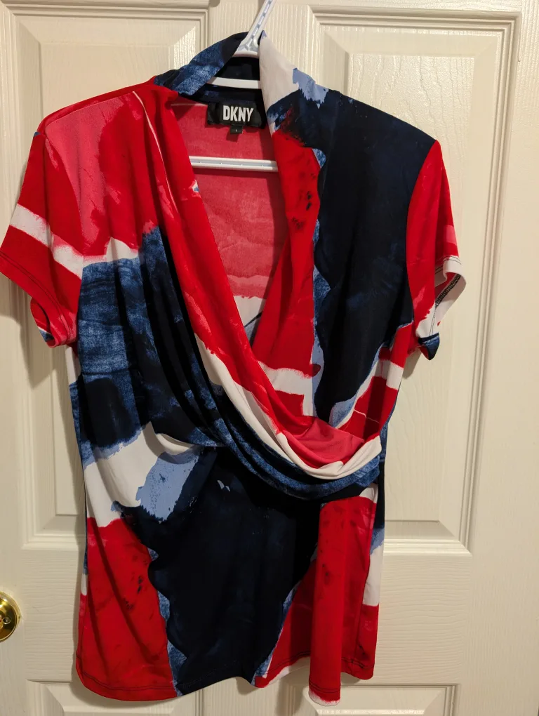 DKNY Abstract Print Top thumbnail
