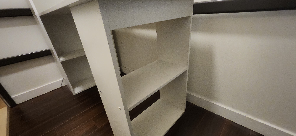 White Desk with Shelves - photo 2