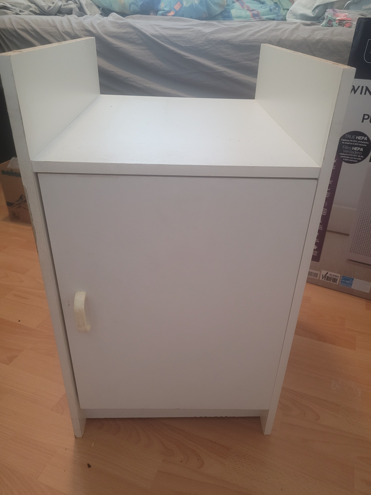 White Cabinet with Shelf