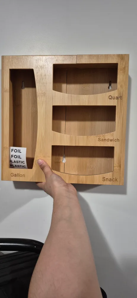 Bamboo Foil and Plastic Wrap Organizer thumbnail