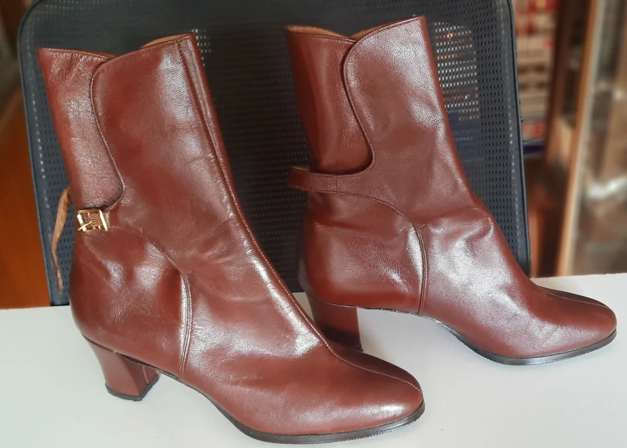 Brown Leather Ankle Boots