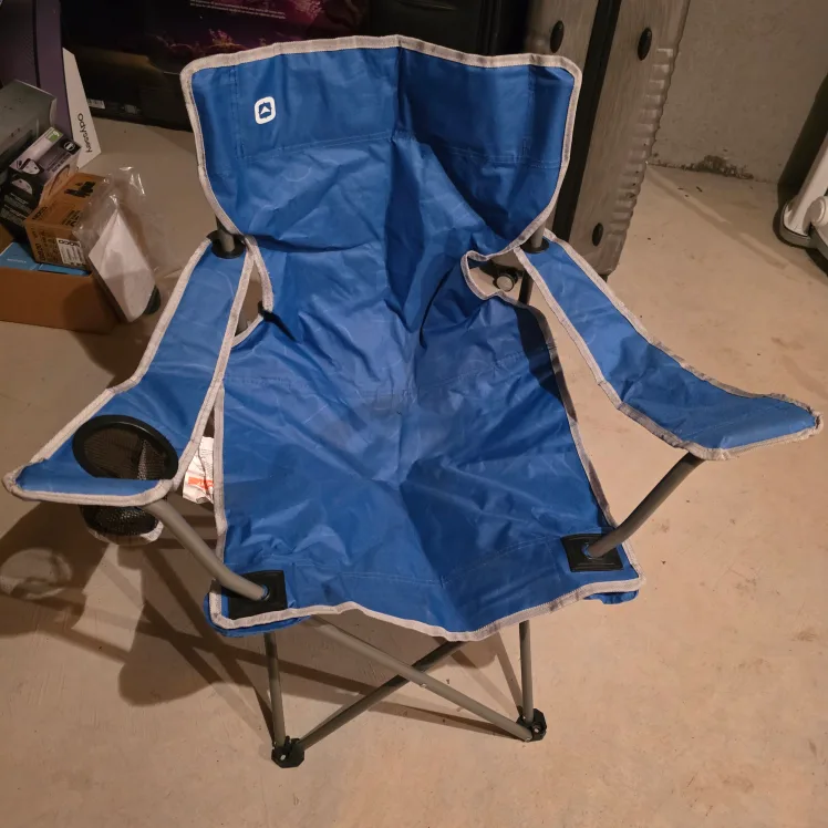 Outbound Deluxe Folding Camp Chair - Blue image indicator(2)