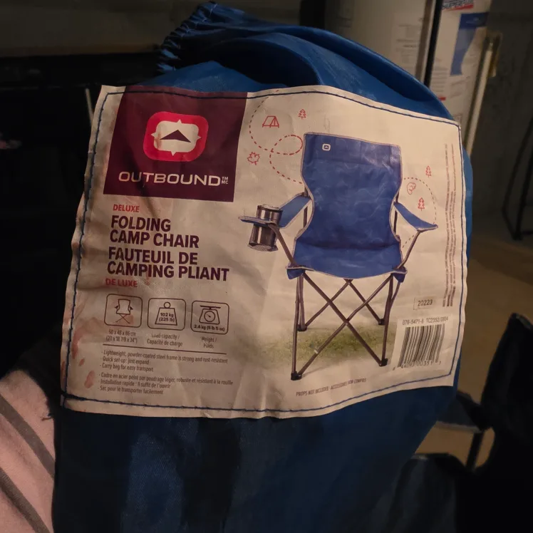 Outbound Deluxe Folding Camp Chair - Blue image indicator(4)