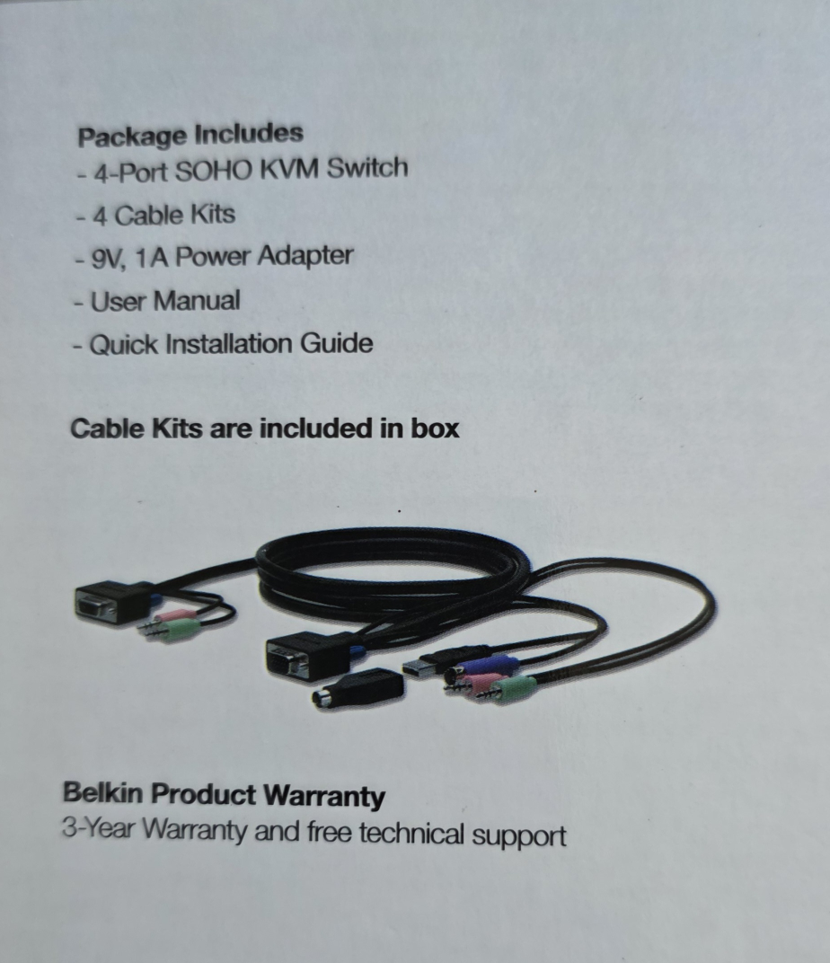 Belkin SOHO KVM Switch - 4 Ports - photo 3