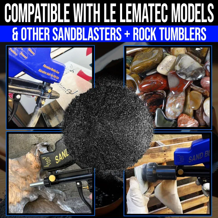 Le Lematec Silicon Carbide #100 Grit Sandblasting 2.2LBs 🧡 image indicator(8)