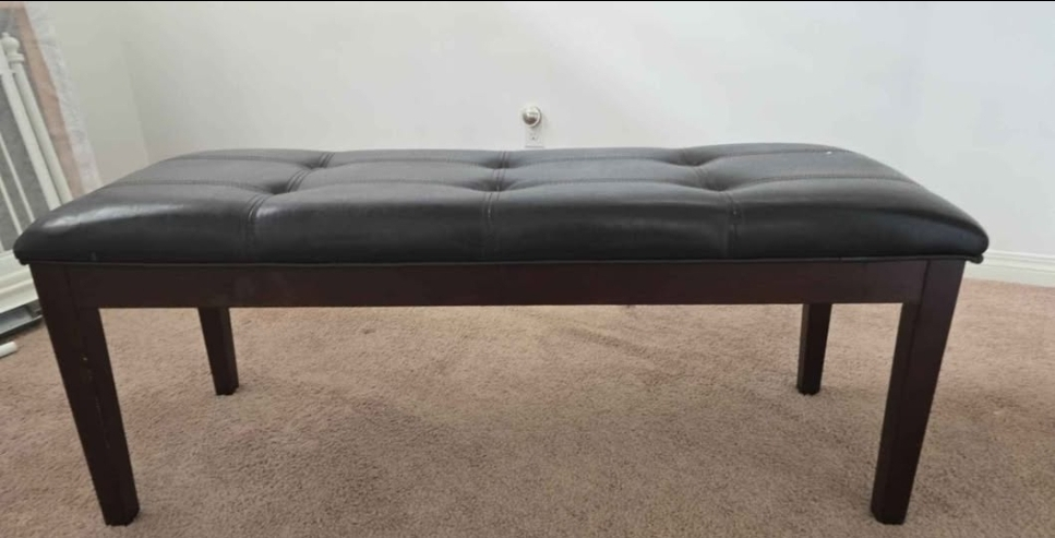 Brown Tufted Ottoman Bench - photo 3