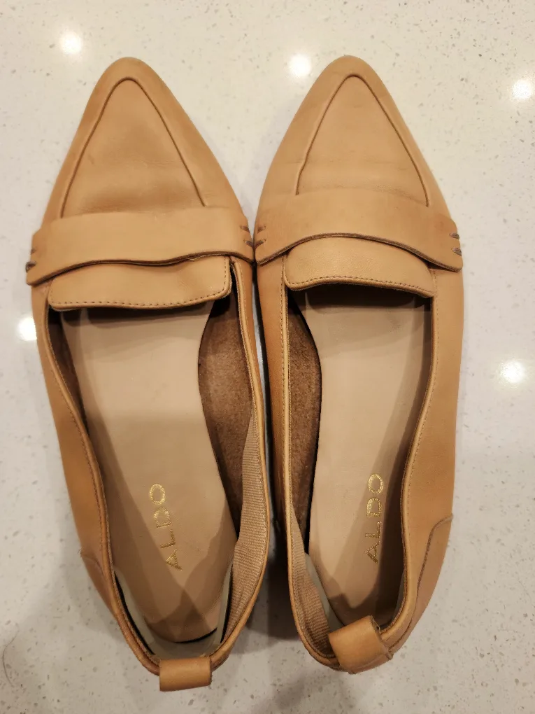 Aldo Tan Leather Loafers - Size 6 thumbnail
