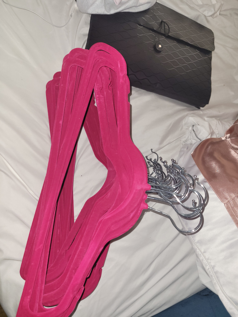 Free Clothing Lot: Jeans, Dress, Skirt & Hangers