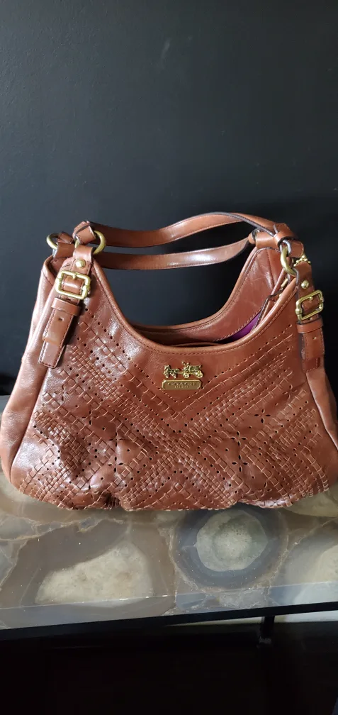 Coach Brown Leather Hobo Bag thumbnail