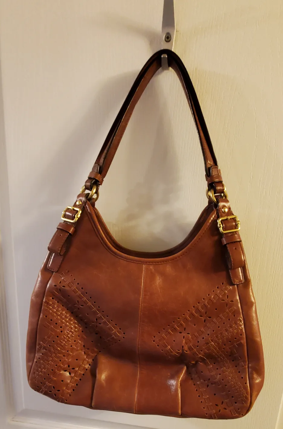 Coach Brown Leather Hobo Bag image indicator(2)