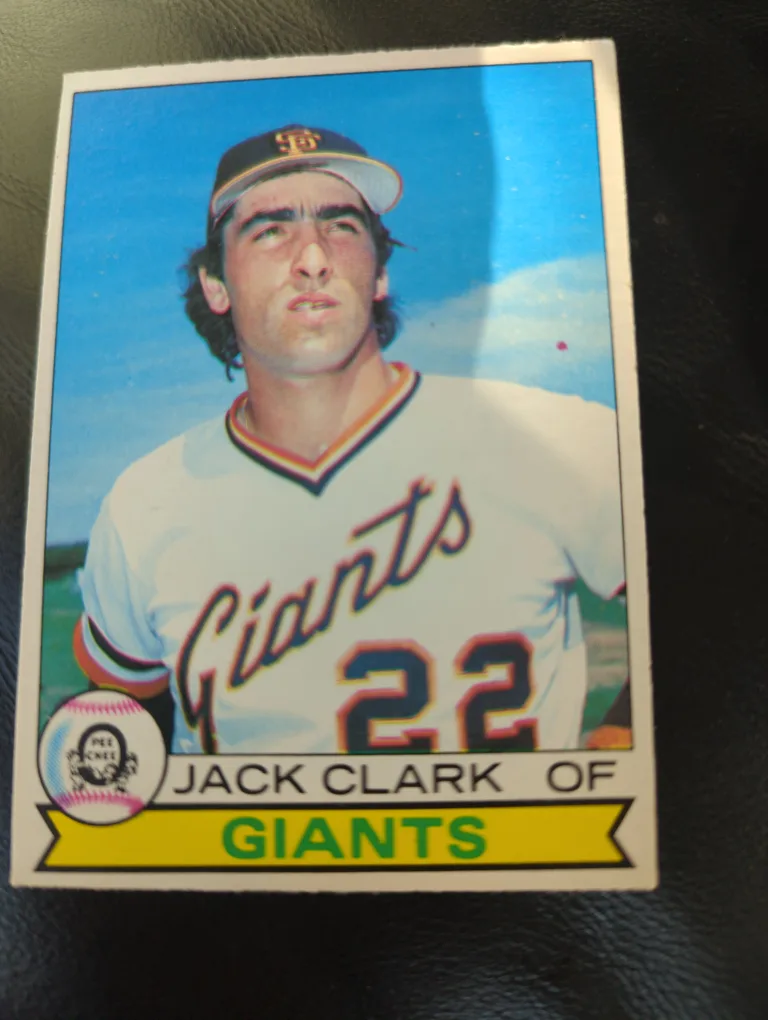 Jack Clark of Giants Baseball Card thumbnail