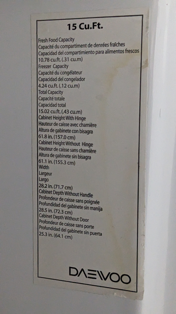 Daewoo 15 Cu.Ft. Refrigerator/freezer - photo 5