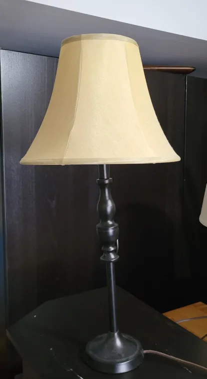 Table Lamp with Beige Shade thumbnail