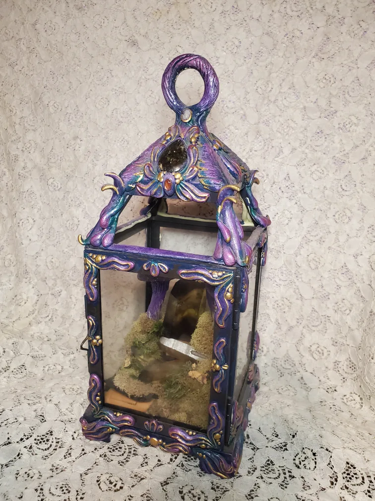Handmade Whimsical Fairy Forest Lantern - Made by Local Artist thumbnail
