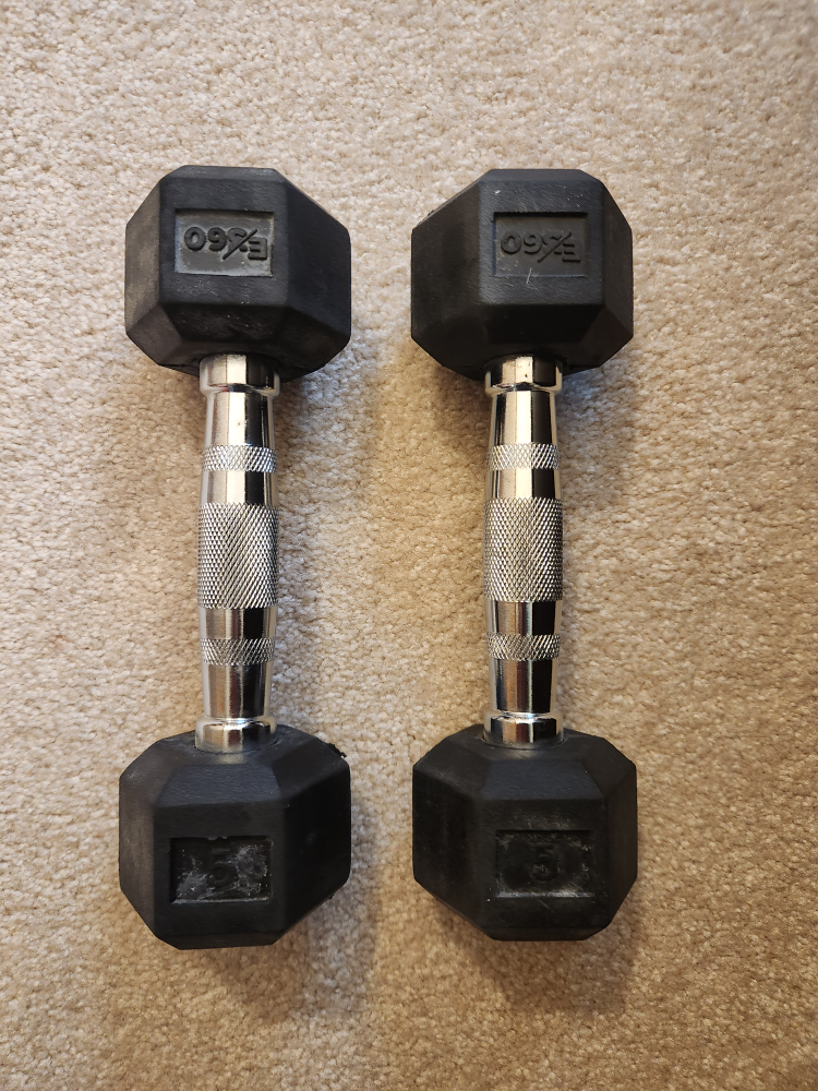 Pair of Ex Rx 5 lb Dumbbells