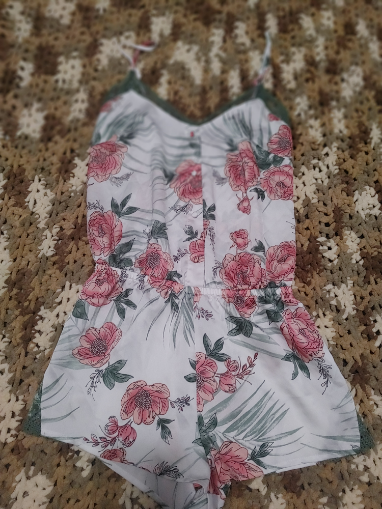 Floral Print Romper - Size Unknown