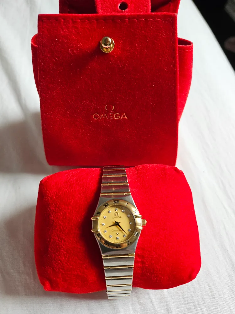Ladies Omega Constellation 22mm gold diamond dial thumbnail
