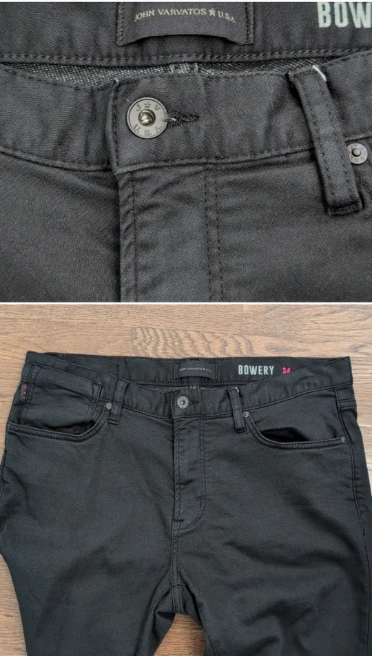 John Varvatos Bowery Black Jeans, Size 34 image indicator(4)