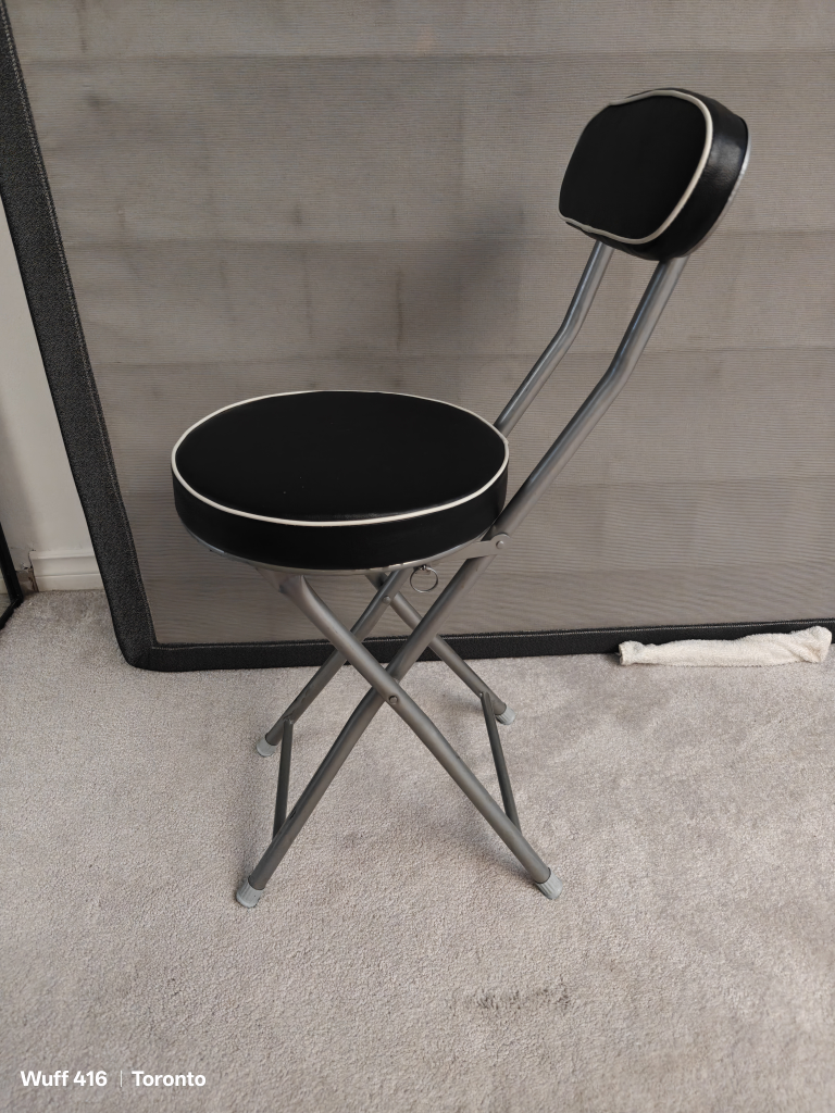Folding chair with back support