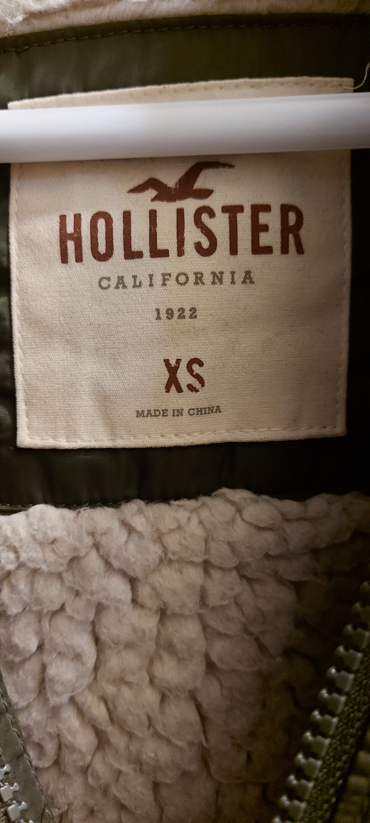 Hollister Olive Green XS Sherpa Lined Jacket - photo 3