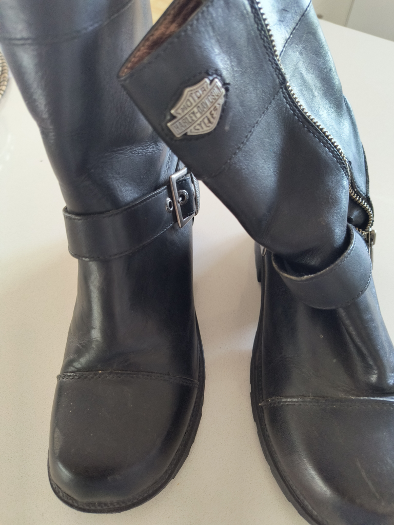 Harley Davidson Black Leather Boots
