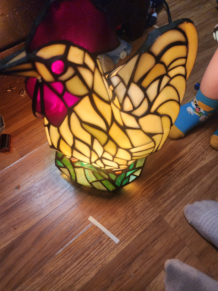 Chicken Tiffany Style Stained Glass Lamp