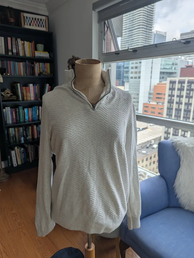 White Half-Zip Sweater thumbnail