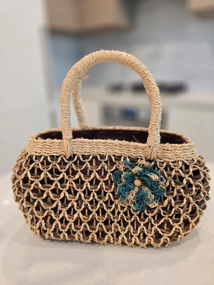 *New* Basket Bag with Flower thumbnail