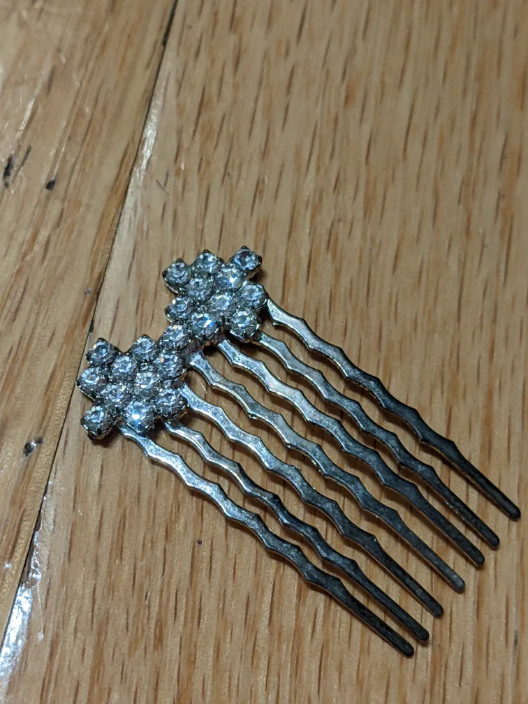 Rhinestone mini Hair Comb thumbnail