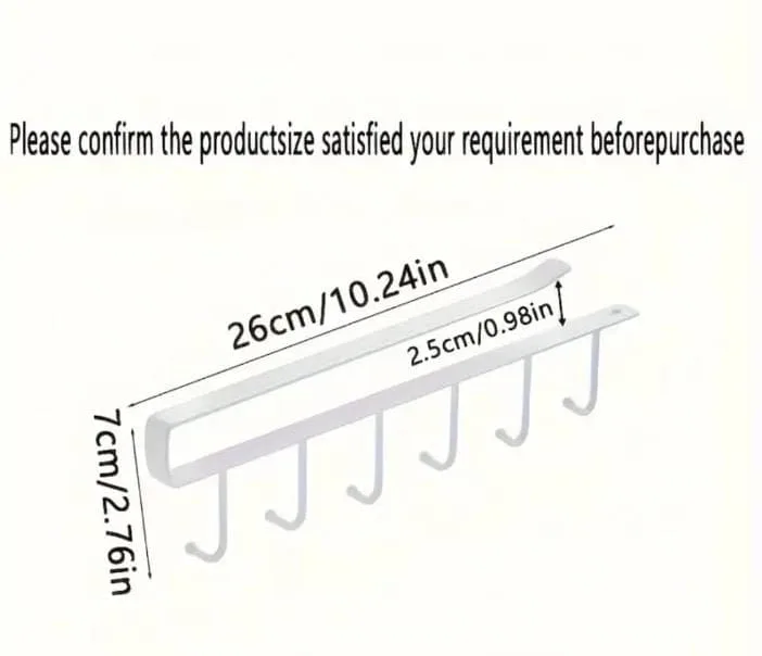 Under Shelf Mug/Hat Holder - White image indicator(2)