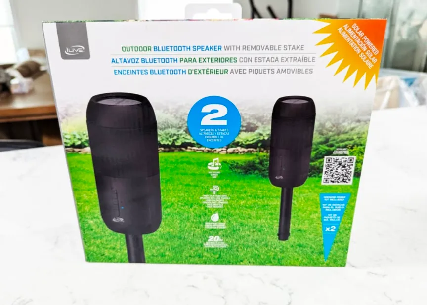 iLive Outdoor Bluetooth Speaker w/ Removable Stake (Set of 2) thumbnail