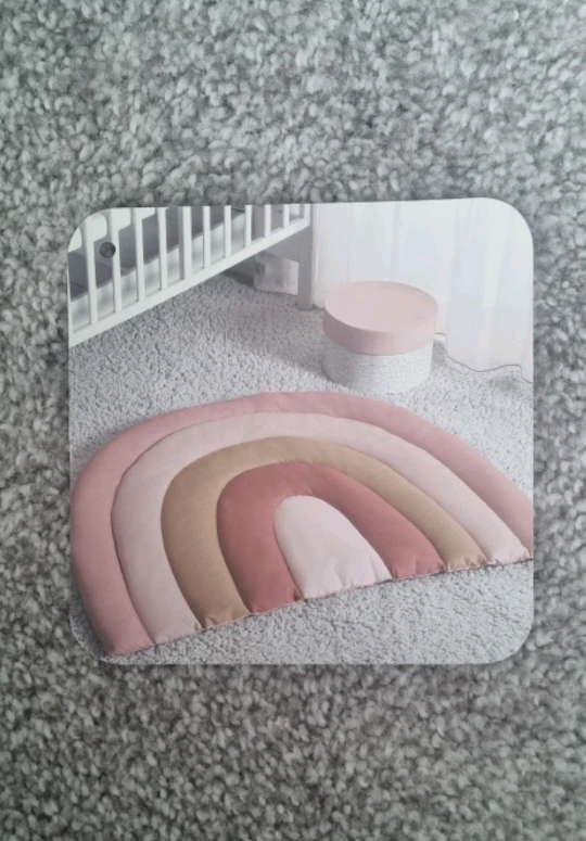 Baby Play Mat - Pink & Beige Rainbow - photo 2