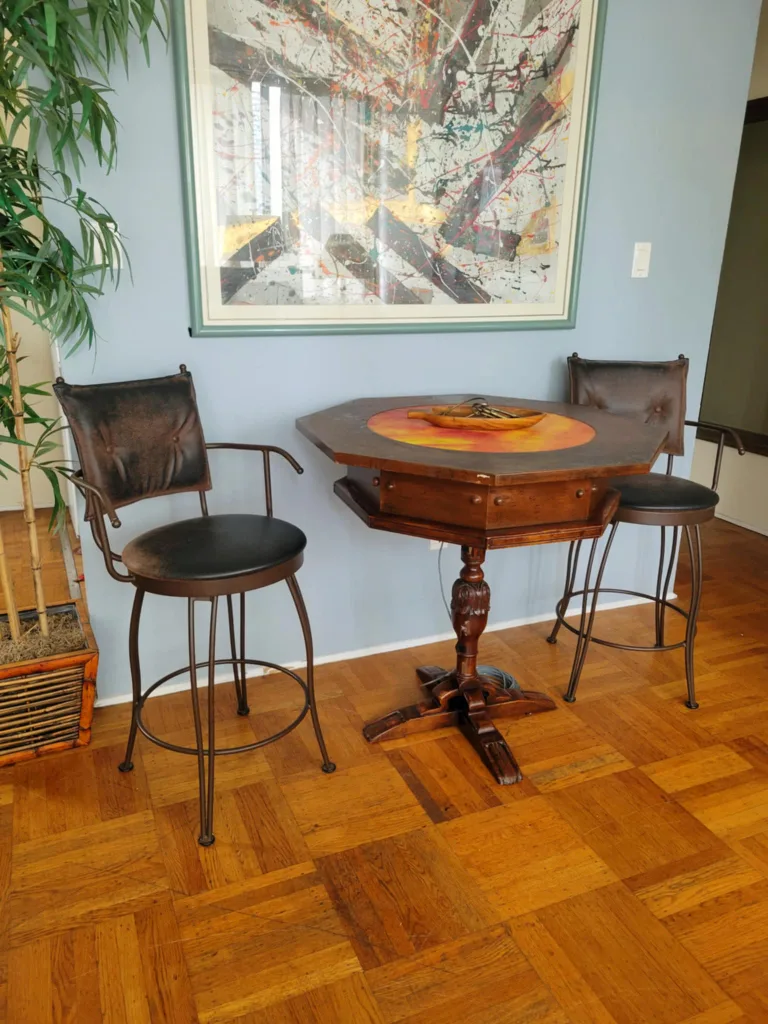 Antique Solid Wood Octagon Shaped Bar Table thumbnail