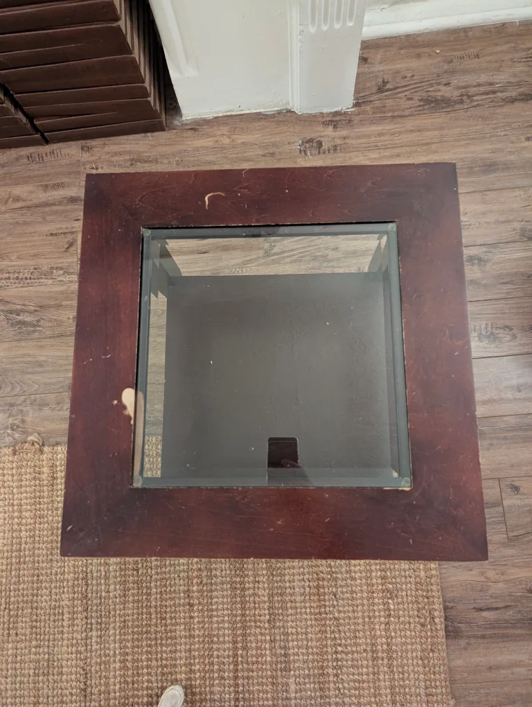 Dark Brown End Table with Shelf image indicator(2)