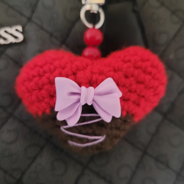 Crochet Heart Keychain thumbnail