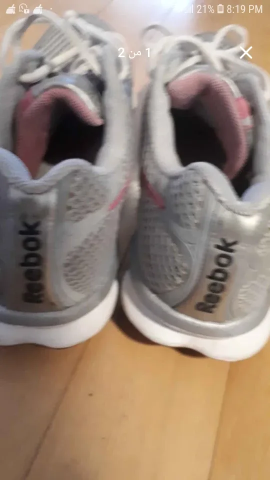Reebok Silver Running Shoes - Size 8 thumbnail