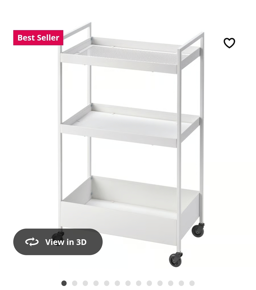 IKEA Raskog White Utility Cart