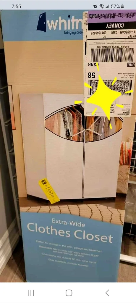 Whitmor Extra-Wide Clothes Closet thumbnail