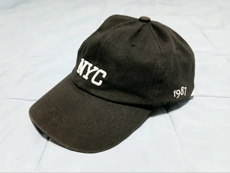 NYC Adjustable Baseball Cap Black Hat thumbnail