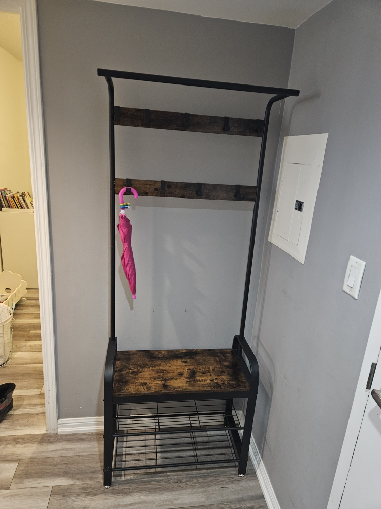 Hall Tree with Bench, Coat Rack