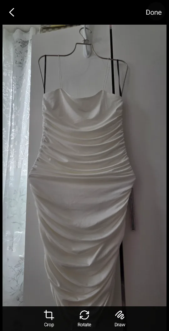 White Ruched Bodycon Dress thumbnail