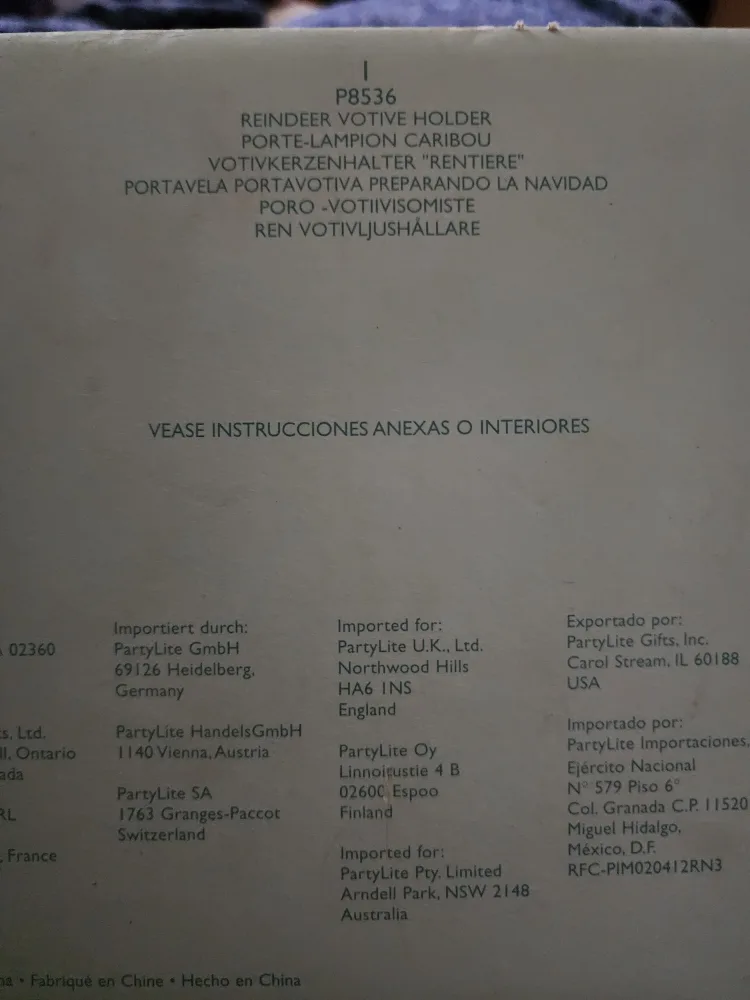 Partylite Reindeer Votive Holder - New in Box! image indicator(4)