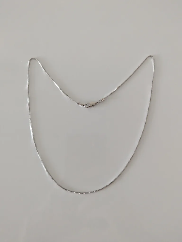 925 Sterling Silver Box Chain Necklace thumbnail