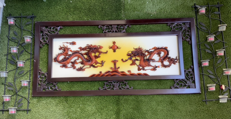Metal wall leaf art design candle holder - photo 2