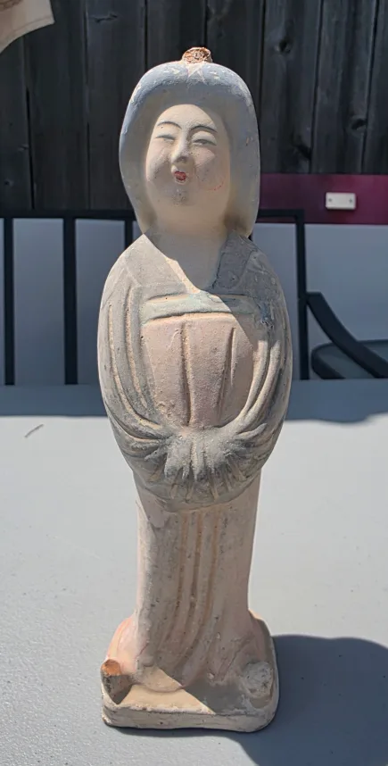 Vintage Chinese Clay Figurine thumbnail