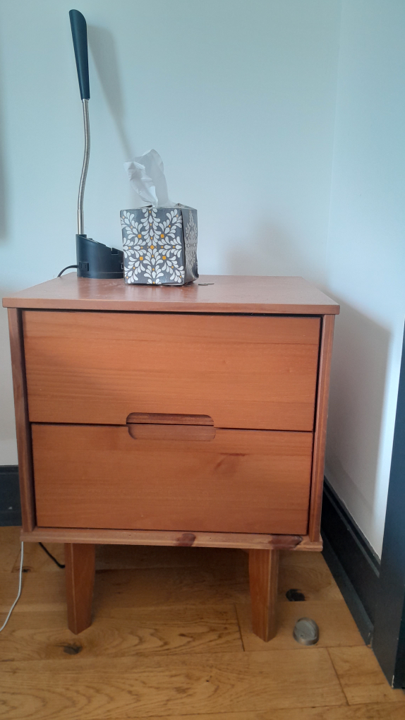 Wooden Nightstand with Drawer
