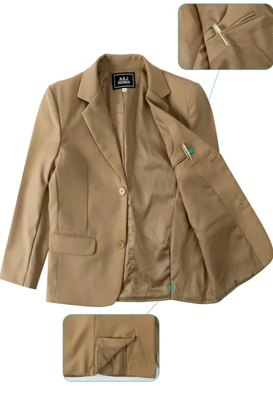 Boys Size 12 Khaki Formal 5-Piece Suit Set | Wedding, Graduation image indicator(5)